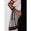 L'VOW Women's 1 Pair Gothic Sleeves Black Witch Gloves Victorian