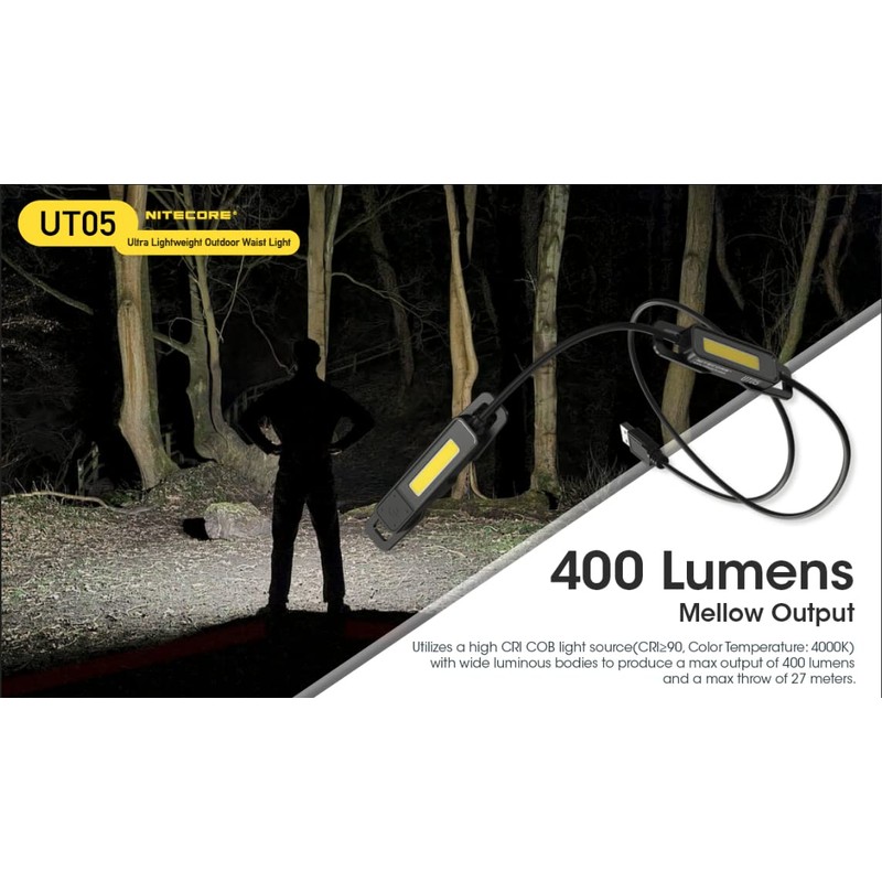 NITECORE UT05 Outdoor Waist Light - 400 Lumens