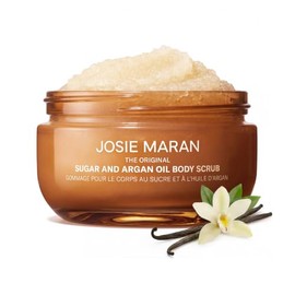Josie Maran Exfoliante corporal Vanilla Vibezzz de azúcar y aceite de argán, 6 onzas en peso