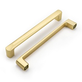 Haidms 25 Pack Kitchen Gold Cabinet Pulls Cabinet Handles Gold Drawer Pulls, Brushed Gold Drawer Handles for Cabinet Kitchen Drawer Pulls 6-1/4 inch Hole Centers