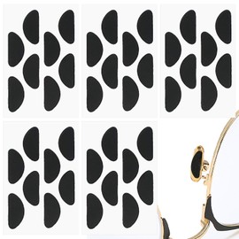 20 Paar Nasenpads für Brillen, selbstklebende Nasenpads aus Schaumstoff, D-förmige, weiche Nasenpads, rutschfeste Nasenpads für Brillen und Sonnenbrillen (schwarz)