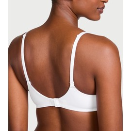 Victoria's Secret Cotton Push Up Perfect Shape T Shirt Bra, Full Coverage, Padded, Smoothing, Bras for Women, White (36A)