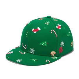 RIOREX Baseball Cap Black and Gold Optional snapeback Adjustable (XS(6-12y), Green-Christmas)