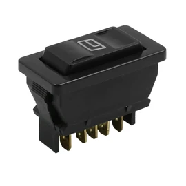 X AUTOHAUX DC 12V Universal 5 Pins Momentary Electric Power Window Switch with White Light Replacement Black for Car Auto