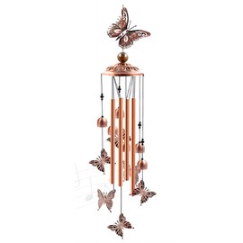 Metal Wind Chimes,Large Wind Chimes,Wind Catcherm,for Outdoor, Garden,Patio Decoration,Memorial Windchimes,Yard Decorations,Butterfly Shape,Metal Decoration