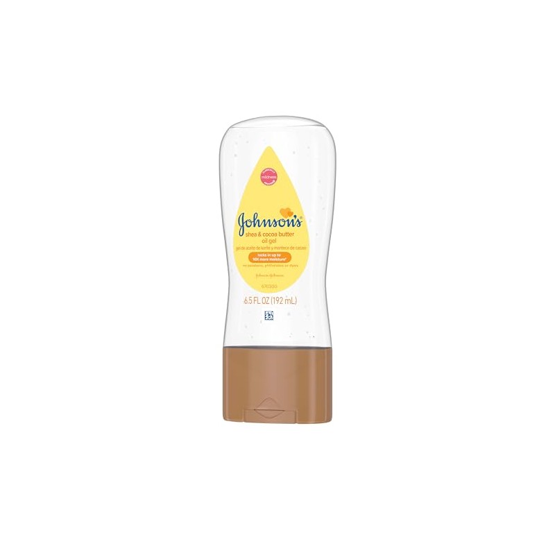 Johnson's Baby Oil Gel, Shea & Cocoa Butter, 6.5 Ounce
