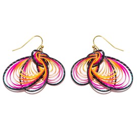 CCcollections Handmade Bamboo Earrings Brass Fashion 10 Design Colourful Each Design in 3 Colours, Bamboo