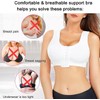 Nebility Women Front Closure Compression Bras for Post Surgery Mastectomy
