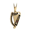 Tara Irish Harp Necklace Gold Plated & Black Enamel Made