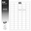 5 Sheets - 65 Labels Stickers Per Sheet, A4 White