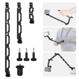 Neewer Aluminum Alloy Extension Arm (11.8" 6.5" 3.3") Set for Action Camera, with 3 Thumbscrews and a 14" Screw Adapter, Compatible with GoPro Hero 12 11 10 9 8 7 Insta360 DJI Osmo Action 3, GP-11