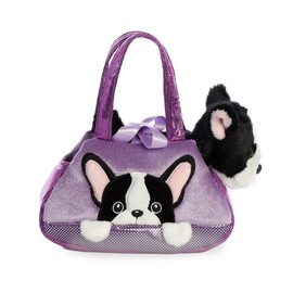 Aurora, 32829, Fancy Pal, Peek-A-Boo French Bulldog, 8In, Soft Toy, Purple and Black