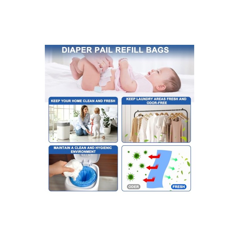Nappy Bin Refills, 12 Pack, 4.5m long
