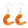 Imitate Food Shrimp Doughnut Cheese Popcorn Sushi Dangle Earrings Acrylic