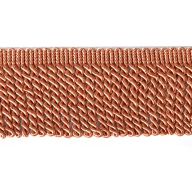 BEL AVENIR - Cortina con flecos de lingotes de 5 yardas x 2.5 pulgadas, adornos de tela de costura para decoración de cortinas y cortinas (naranja, 5 yardas)