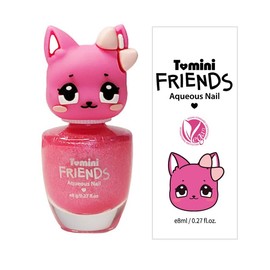 TOMINI FRIENDS WATER BASED NAILPOLISH (twinkle pink-cat)