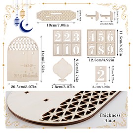Yumcute Ramadan Advent Calendar, Ramadan Calendar, Wooden Advent Calendar, Children, 30 Days Ramadan Decorative Calendar for Ramadan and Eid Ramadan Kareem Table Decoration