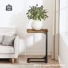 QEEIG C Shaped Side Table Set of 2 Living Room
