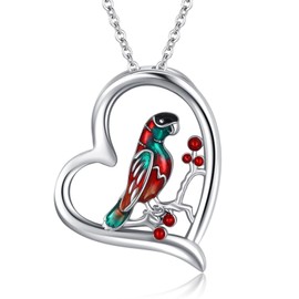 Kootwo 925 Sterling Silver Parrot Necklace Hypoallergenic Bird Pendant Jewelry Gifts for Women