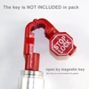 Betertek Peg Hook Locks Stop Lock 100pcs Plastic red Stop