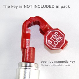 Betertek Peg Hook Locks Stop Lock 100pcs Plastic red Stop Locks Anti Theft Lock Retail peg Hook Security Locks pegboard peg Locks Retail Security Display Hook Lock