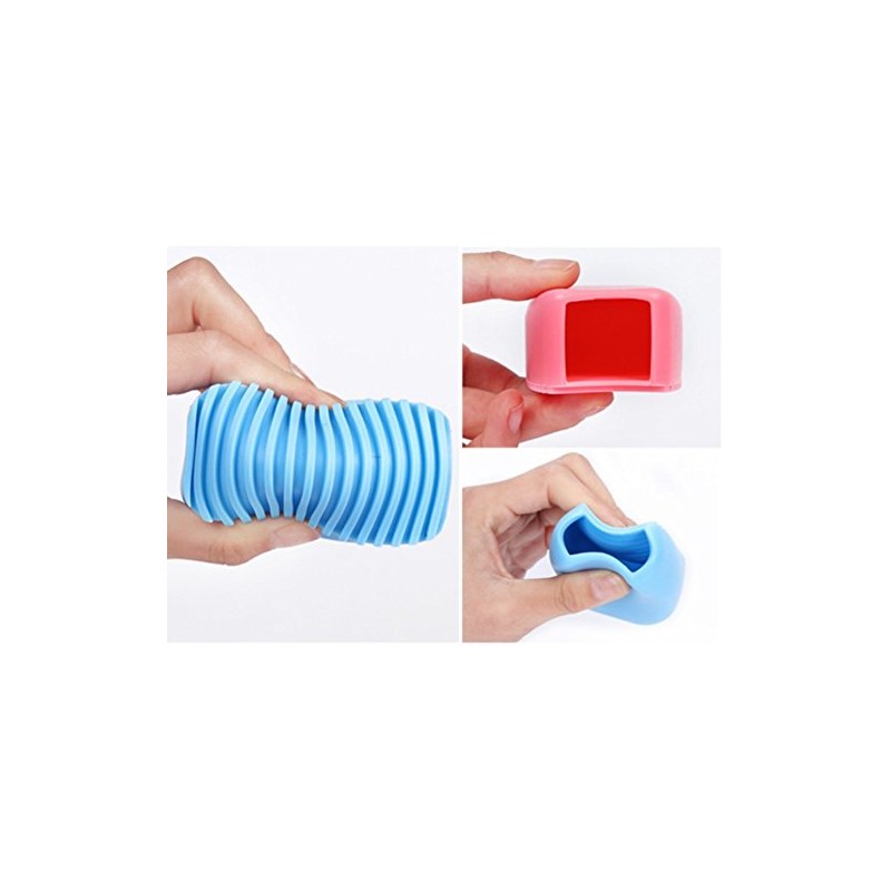 AKOAK 2 Pcs Candy Color Blue and Pink Silicone Washboard