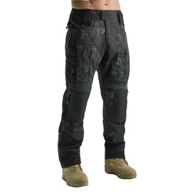 ZAPT Gen3 Combat Pants with Knee Protection System (Camo Black, Small)