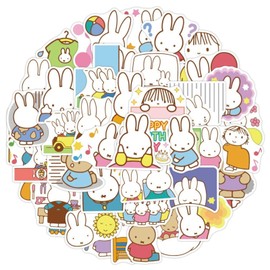 50 Piece for Miffy Sticker Set, Popular, Anime for Miffy, Waterproof, Stylish, Stickers, Cute, Cartoon, Moe Goods, Notebook, DIY Stickers, Car, Motorcycle, Motorcycle, PC, Snowboard, Helmet, Carrying