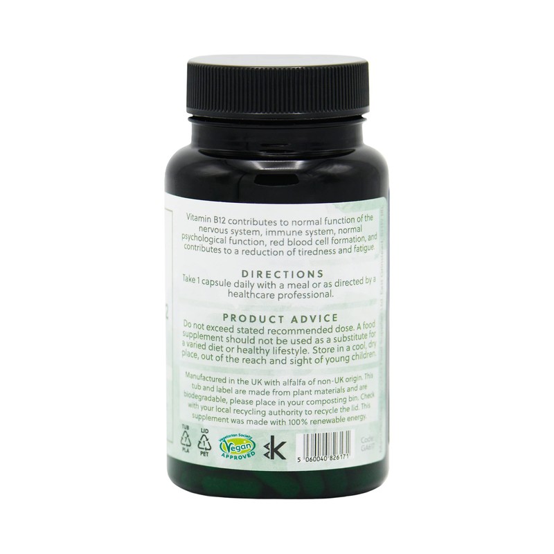 Vitamin B12 Capsules | 1000µg Vitamin B12 per Capsule |