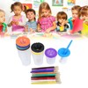 10 Pieces Spill Proof Paint Cups Kids Painting Set with