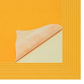 Mesheshe 10PCS Self Adhesive Fabric, DIY Peel and Stick Fabric for Art & Crafts, Drawer/Jewelry Box Felt Liner, A4 Size (8.3" x 11.8", Yellow)