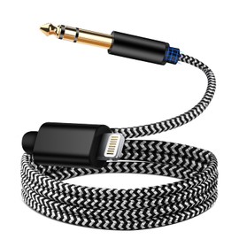 WLTASUY [ MFi Certified] 3.3FT Lighting to 1/4 TRS Audio Stereo Cable, 6.35mm 1/4 Male Aux Audio Cord Compatible with i-Pad, i-Phone 13 Pro for Amplifier, Mixer, Home Theater, Speaker ect