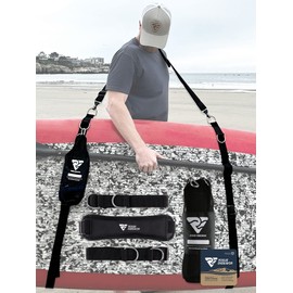 Rogue Endeavor® Sistema de transporte de tabla de remo de pie – Correas universales, resistente con bolsa de transporte de malla y mosquetón (estándar)