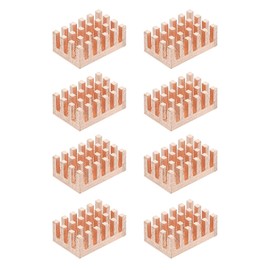 PATIKIL Copper Heatsink 10x15x6mm, 8 Pcs Heat Sink Cooler Radiator for Raspberry Pi Chip CPU Power Transistor FET IC Power Amplifier