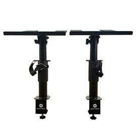 Sonic Fiber Studio Monitor Speaker Stand Pair - Desktop Speaker Stands - Clamp Stand V2