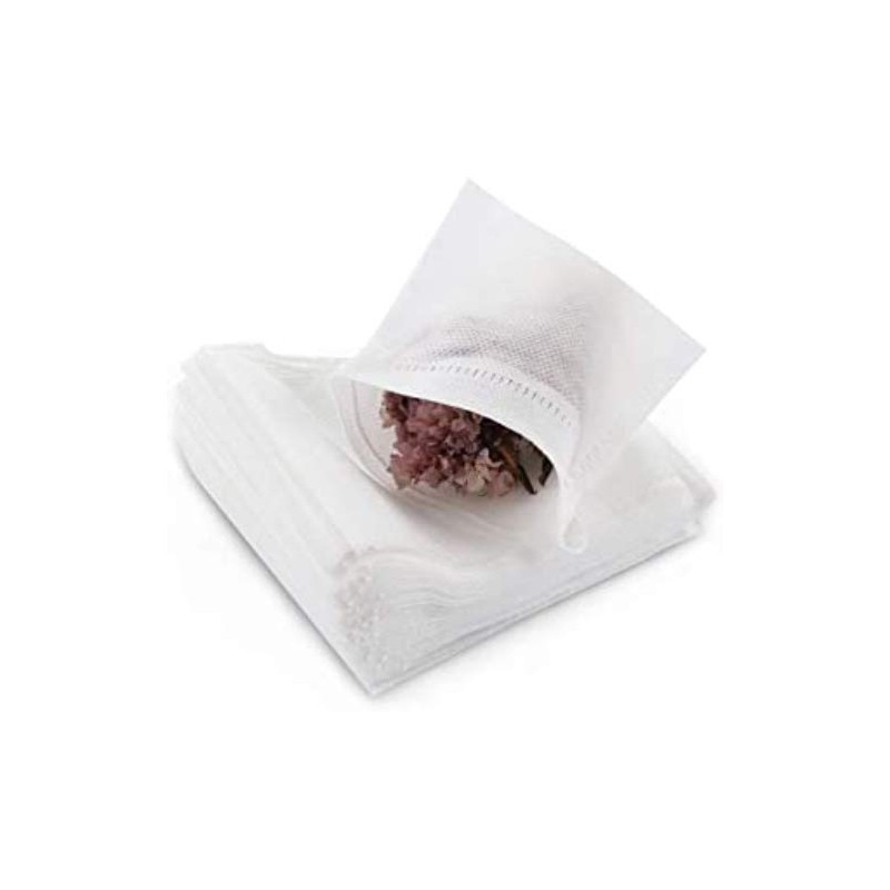PRAANA Empty Drawstring Tea Bags - Biodegradable Corn Fibre Tea