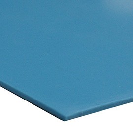 Small Parts 36-006U-125-024-024 Silicone Sheet, 60A Durometer, No Backing, 0.125" Thick, 24" Width, 24" Length, Blue
