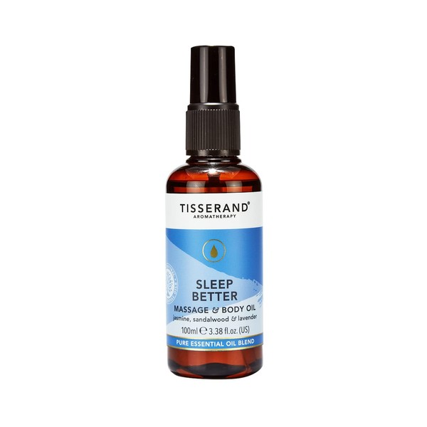Tisserand Aromatherapy - Sleep Better - Massage Oil - Lavender, Jasmine & Sandalwood Essential Oils - 100% Natural Pure Essential Oils - 100ml