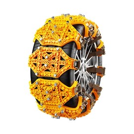 Auto Schneeketten, 8 Stück Universal Reifenketten, Reusable Anti Snow Chains, für winterliche Fahrten auf schlammigen Straßen, für Reifenbreiten von 165–275 mm, die Meisten Autos, Lkws, Suvs