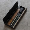 +LUMBER by Hacoa PEN CASE 重厚感のあるステンレス素材と銘木をあわせた木製ペンケース (Walnut)
