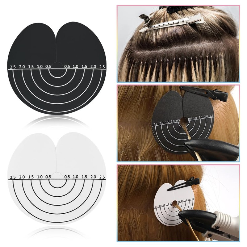 GlamorDove Hair Extensions Heat Protector Shields with Scale Design 20PCS