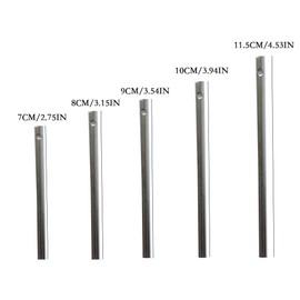 YEJI 30PCS, 5 Different Length, Empty Tubes, Silver Tone Color Wind Chime Tubes for Home Garden Outdoor Hanging Decorations