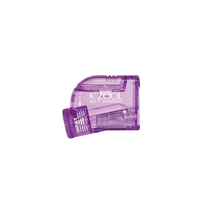KUTSUWA STAD K'ZOOL Sharpness Adjustable Pencil Sharpener, Translucent Purple (RS035PU)