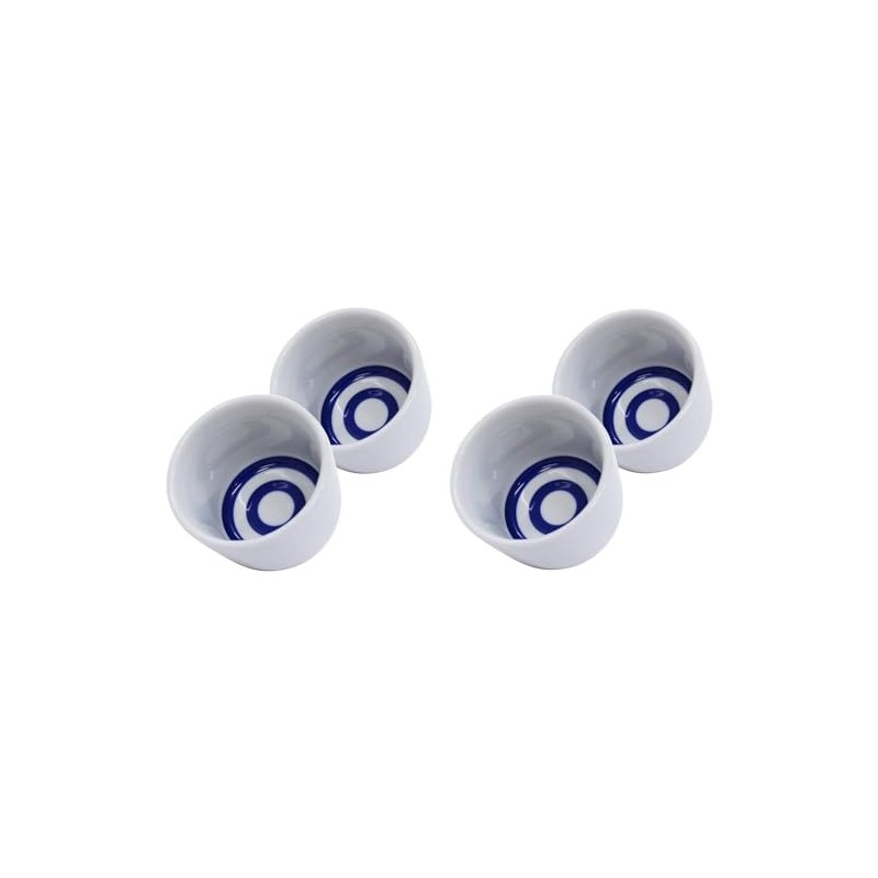 j-pure hitomi Japanese Mino Ware Ceramic Sake Cups set, Blue