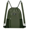 WANDF Drawstring Backpack with Shoulder Pad, Sports Gym Backpack with