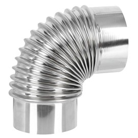 DOITOOL 3.5 Inch Stove Pipe Elbow, 90 Degree Stove Pipe Stainless Steel Flue Extension Elbow Chimney for Outdoor Wood Stove, Elbow Extension Tube Camping Stove Accessories