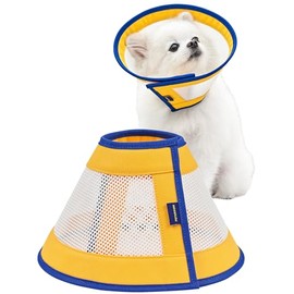 Pethroom Pet Room for Dogs, Elizabeth Collar, S, Impact Reduction, Skin Diseases, Wound Protection, Pet Care, 3D Air Mesh, Breathable, Adjustable Size (Dog Only)