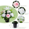 Artificial Grave Flowers in Pots, Artificial Rose Lily Daisy Memorial