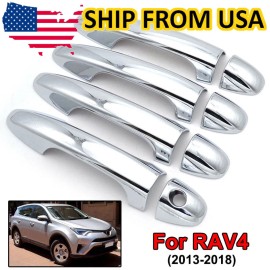 Xukey Chrome Door Handle Cover Trim Catch Molding For Toyota RAV4 RAV-4 2013 - 2018