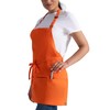 Chef Works Unisex Three Pocket Apron, Tangerine, One Size